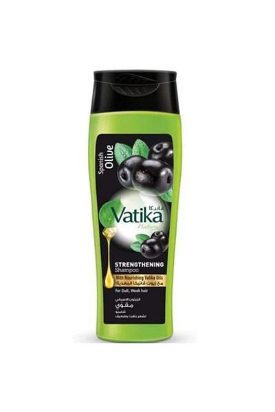 Vatika Hair Strengthening Shampoo with Spanish Black Olive by Vatika, 200ml