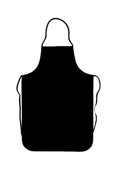 Omnisoft Black Hanging Dish Apron Laminated 70x120cm
