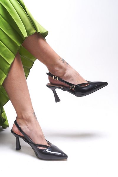 Riccon Eblendra Women's Heeled Shoes 00124962 Black Patent Leather