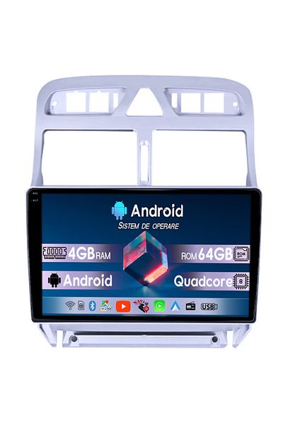 navi-it Dedicated navigation Peugeot 307 2001-2008, 4GB RAM 64GB ROM, Quad Core, 9" Display 1K, Android 14