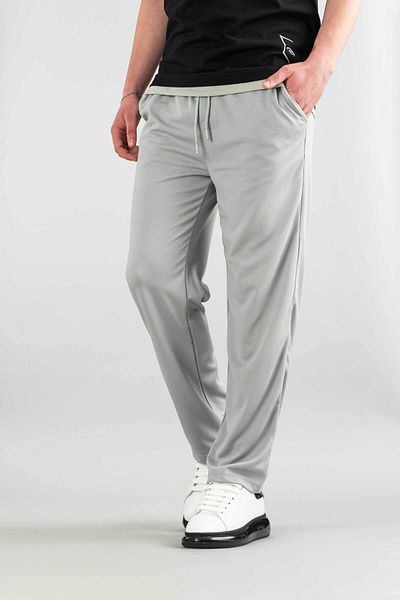 bombe Men's Black Comfortable Fit Bagy Pants Fabric Belted Drawstring Lycra Fabric Canvas Blend Trousers