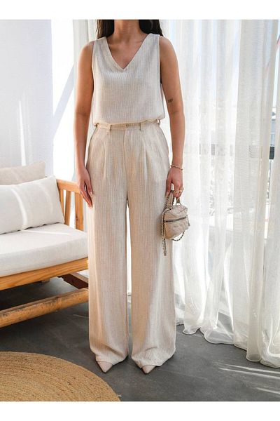 kalben outlet Elegant and Stylish Suit Casual Suit – Beige Color Linen Double Suit
