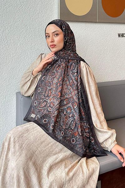 lamelif Retro Pattern Soft Shawl Tile