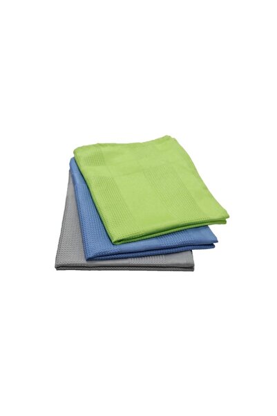 Omniclean عبوة من 3 قطع من قماش التنظيف السحري المصنوع من الألياف الدقيقة للز...