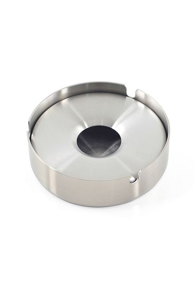 Omnisoft Large Size Ashtray with Scoked Ashtray with Lid Round Stainless Steel