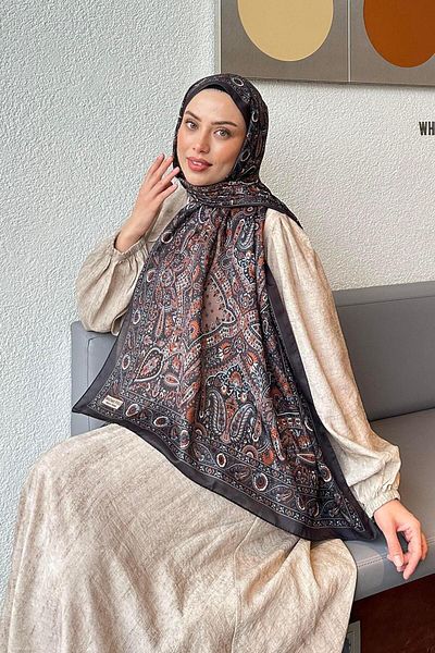 lamelif Retro Pattern Soft Shawl Tile