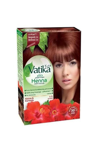 Vatika Henna Hair Colors-- 3/6 (701722) --- فاتيكا حناء للشعر -- بور غاندي