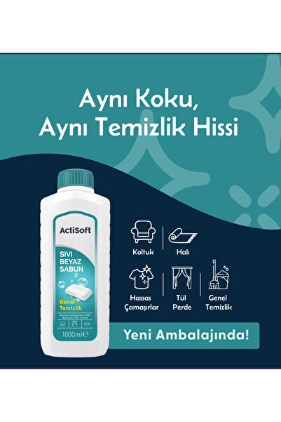 actisoft Sıvı Beyaz Sabun 1000 Ml *3 Lü Paket