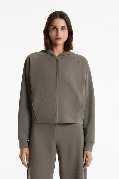Oysho Hooded rib jacket