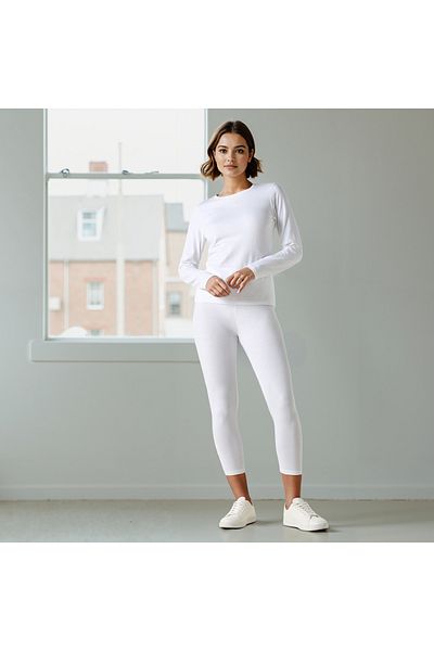 FAV Cropped Leggings with Elasticated Waistband