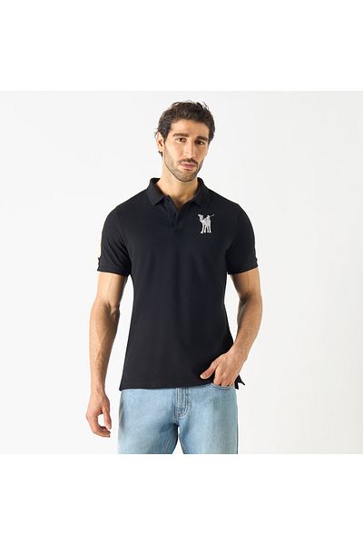FAV Embroidered Polo T-shirt with Short Sleeves