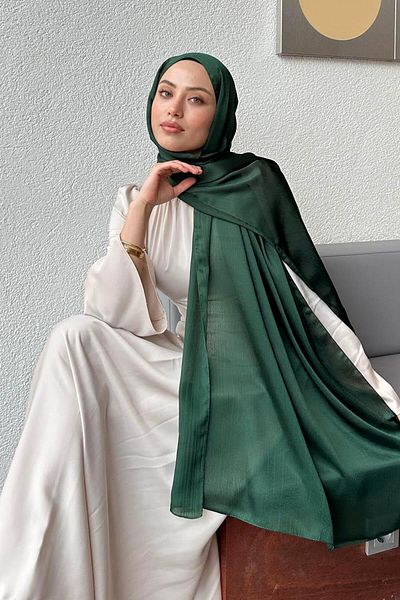 lamelif Janjan Shawl Emerald Green