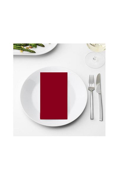 Omnisoft 40x40 Cm 1/8 Notebook Folding Service Napkin 50 Pieces Red