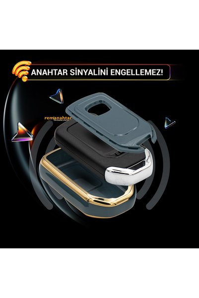 Rem Anahtar Oto Elektronik Anahtar City Jazz 2 Button Smart Nano Switch Case - Blue