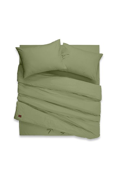 Sabia Organic 100% Cotton Double Duvet Cover Set 160X200Cm 30cm Height with Elastic Sheets 62 Strings