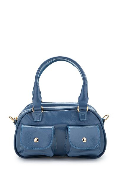 minebag Geantă de damă din piele artificială cu buzunar dublu, Vera Blue