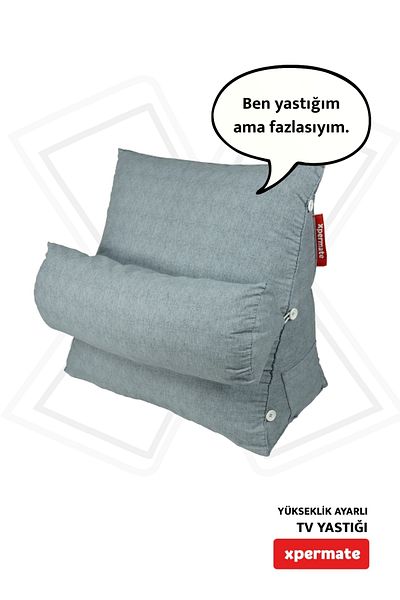 XPERMATE Anthracite Tv Pillow - Waist and Neck Support, Back Pillow Post-Operation