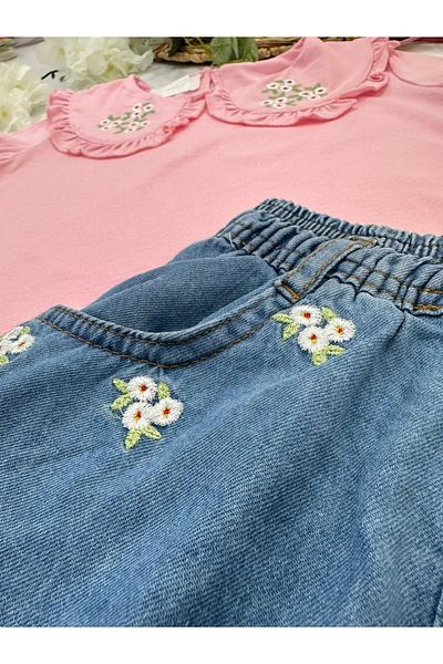 ChibuumKids Girl's Flower Patterned Skirt Suit