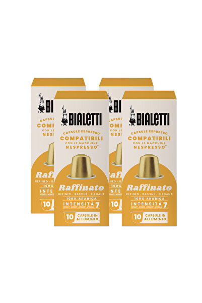 Bialetti Raffinato 40 Adet Yumuşak İçim Orijinal İtalyan Kapsül Kahve (Nespre...