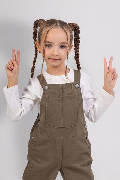 DMB BOYS & GIRLS Cotton Pocket Gabardine Girl's Denim Jumpsuit