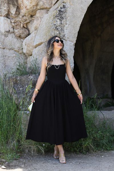 bytugcekaya Rochie neagră de in
