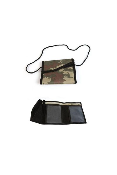 AYSE AGDAS Camouflage Patterned Drawstring Soldier Wallet – Durable and Practical Design