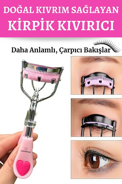 Lovendas Premium Eyelash Curler with Comb for Natural Curling