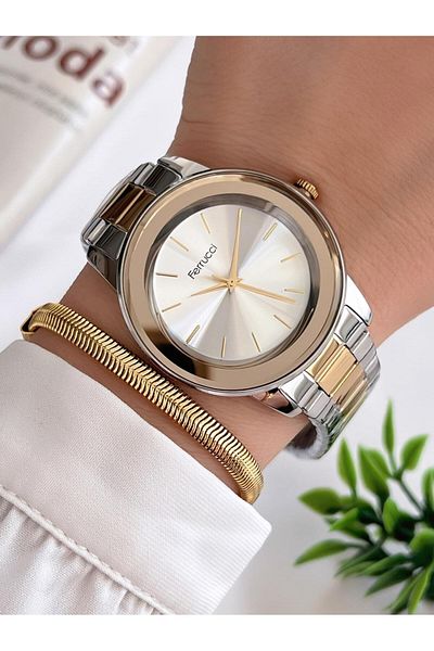 Ferrucci Women Wrist Watch+Bracelet Special Series Steel Cord Blackening Color Does Not Throw Vs.Blkt.0350