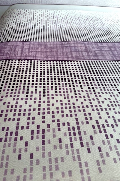 Alla Turca Double Modern Mosaic Patterned Pique – Lilac | 200X240 cm | 100% Cotton