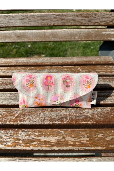 Yare Atelier Sunglasses Case, Patterned Sun, Prescription Glasses Carrying Case Snap Cover Design