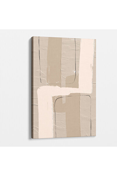 TabloShop Bej Soyut Tablo