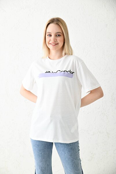 MOVİMENT White Regular Fit Printed T-Shirt