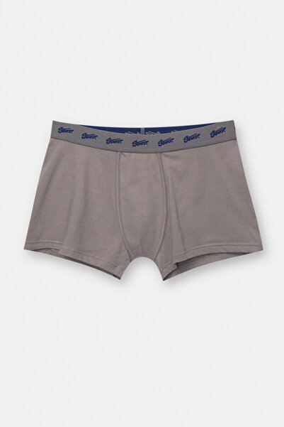 Pull & Bear STWD mavi logolu 3'lü boxer paketi