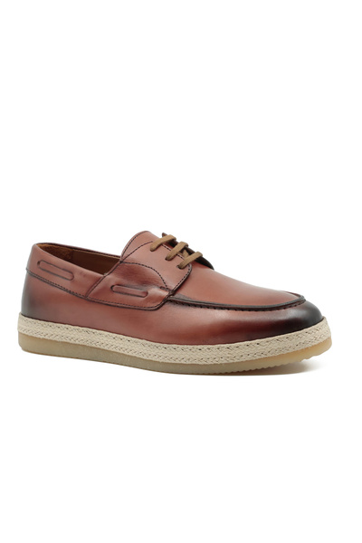 Tuna Genuine Antique Leather Rubber Sole Lace-Up Model Men's Shoes - Tuna 4157