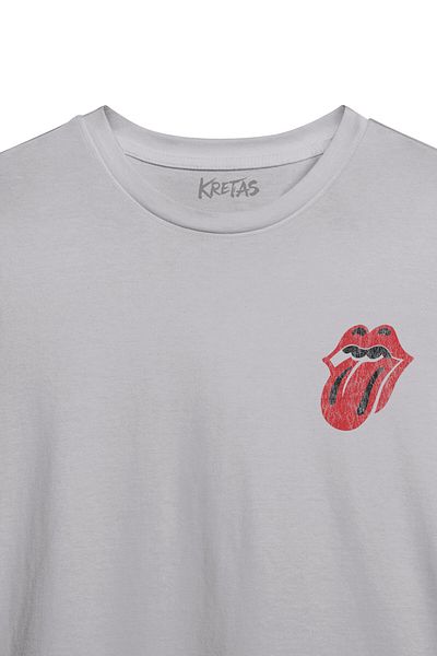 Kretas Γκρι μπλουζάκι Rolling Stones Rock Retro 70S 80S Μουσική με στάμπα Unisex T-shirt