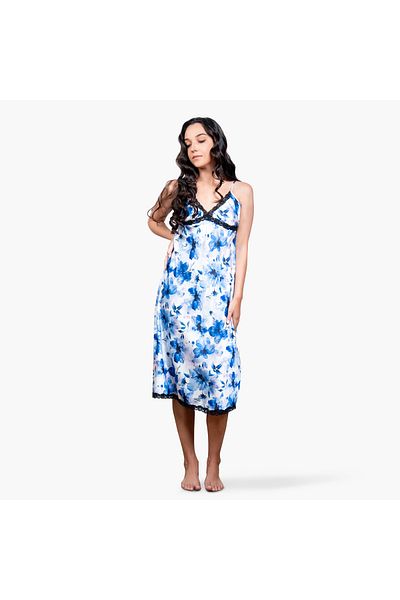 Aadaraya All-Over Floral Print Slip Dress