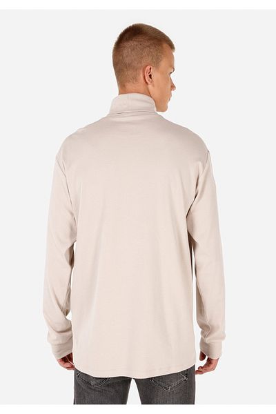 Colin's Comfort Fit Turtleneck Plain Men's Stone Long Sleeve T-Shirt