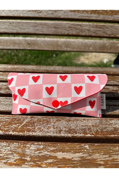 Yare Atelier Sunglasses Case, Patterned Sun, Prescription Glasses Carrying Case Snap Cover Design