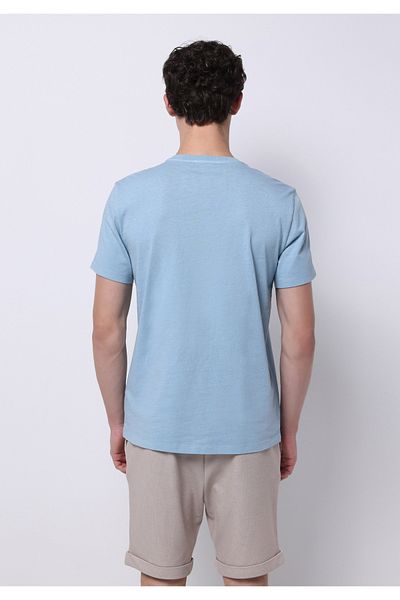 Colin's Regular Fit Round Neck Solid Men's Blue Short Sleeve T-Shirt
