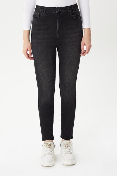 Twister Jeans Mila 9444-07 Black Black Lycra Recovery Fabric Slim Fit Women's Jeans