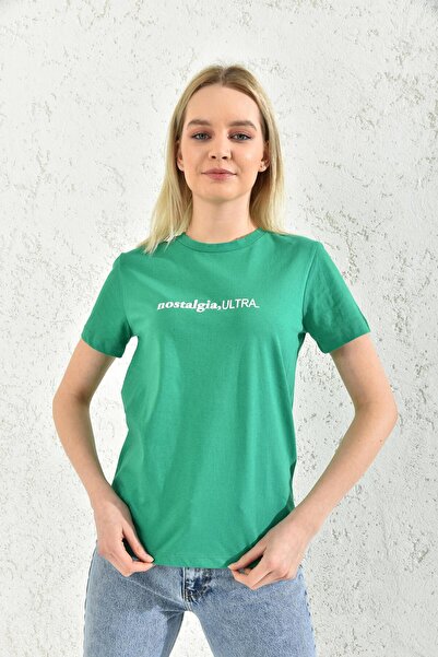 MOVİMENT Πράσινο μπλουζάκι Nostalgia Ultra με τύπωμα