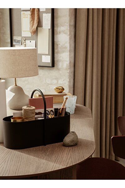 Ferm Matte Painted Powder Coated Oval Metal Basket