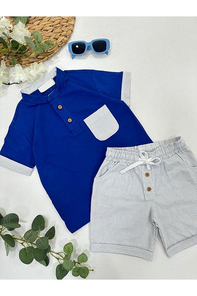 ChibuumKids Costum pentru băiat cu guler de judecător