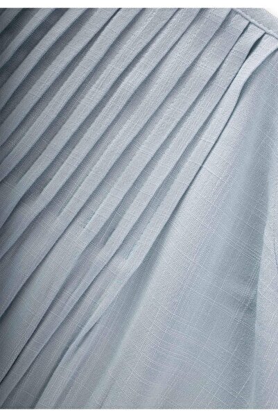 Cigit Rochie din in nervurat 2-7 ani Albastru