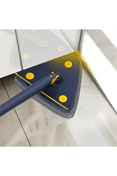 Generic Doltri 360° Rotatable Triangle Spin Mop – Adjustable Long Handle, Microfiber Wet & Dry Mop With Q
