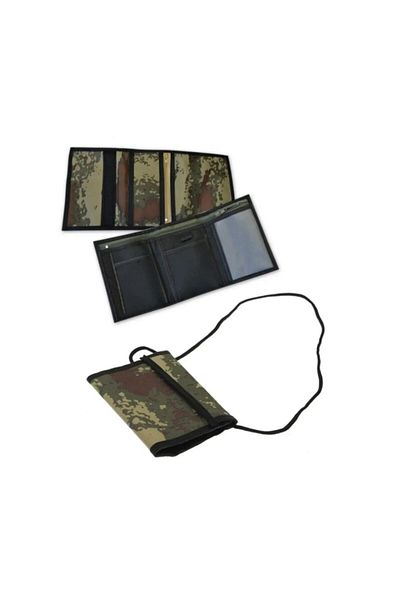 AYSE AGDAS Camouflage Patterned Drawstring Soldier Wallet – Durable and Practical Design