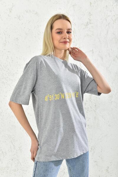 MOVİMENT Μπλουζάκι με κοντό μανίκι με λεπτομέρεια σε γκρι χρώμα