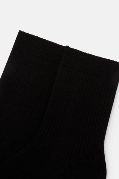 Pull & Bear Siyah fitilli uzun çorap