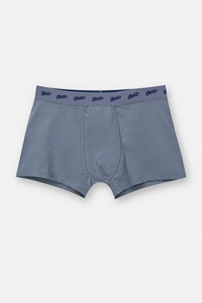 Pull & Bear STWD mavi logolu 3'lü boxer paketi