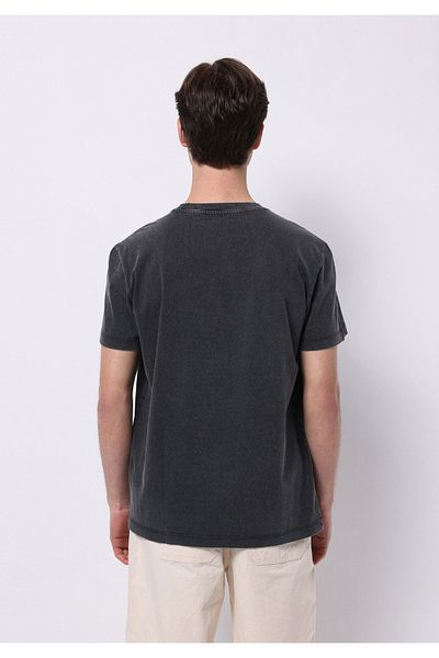 Colin's Regular Fit Round Neck Plain Men's Anthracite Short Sleeve T-Shirt